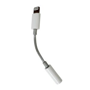 Apple Lightning to 3.5mm Headphone Jack Adapter OEM Genuine‎ White